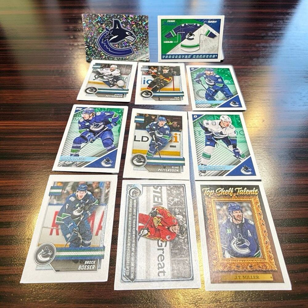 2024-25 Topps NHL Stickers Foil Base Mascot Top Shelf Stars Team Lot Canucks